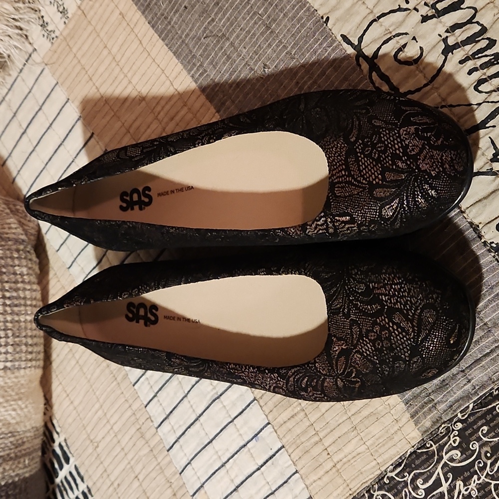 SAS 9 N black ballet flat
